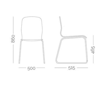 GLAMOUR - Sled base technopolymer chair by PF Stile - view 3